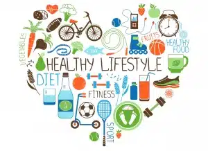 healthy lifestyle, heart shape