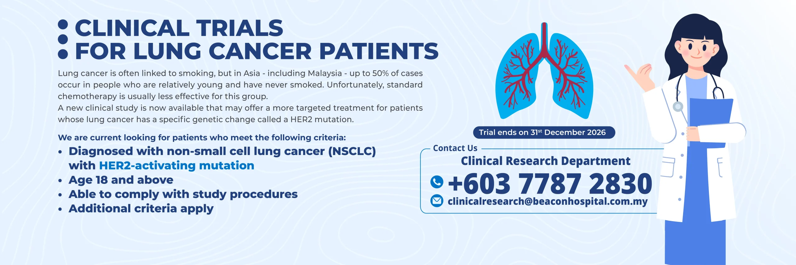 Clinical Trials for Lung Cancer Patients