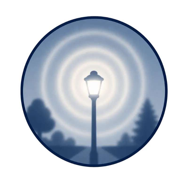 seeing halos around lights