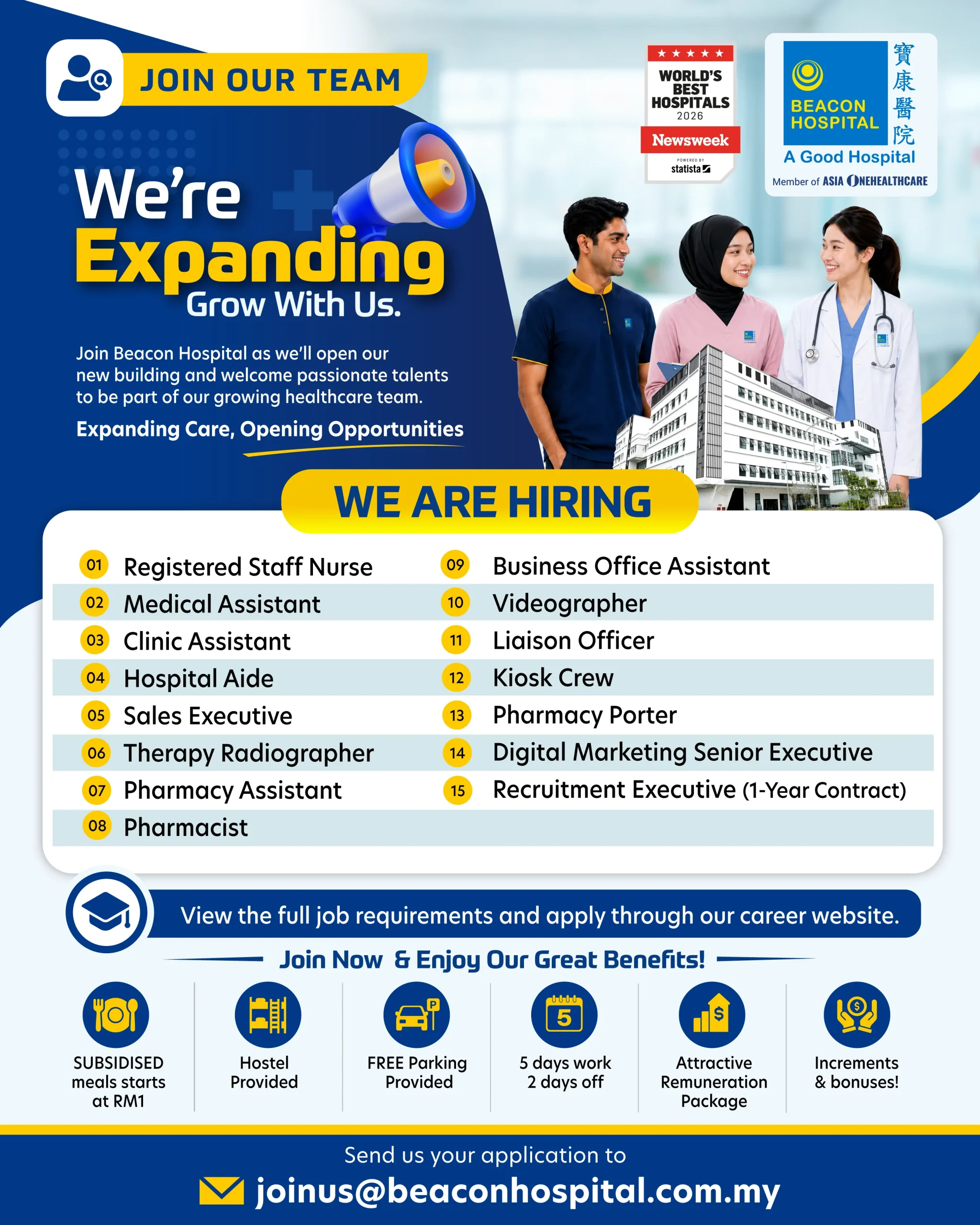 Beacon Hospital vacancy poster 1