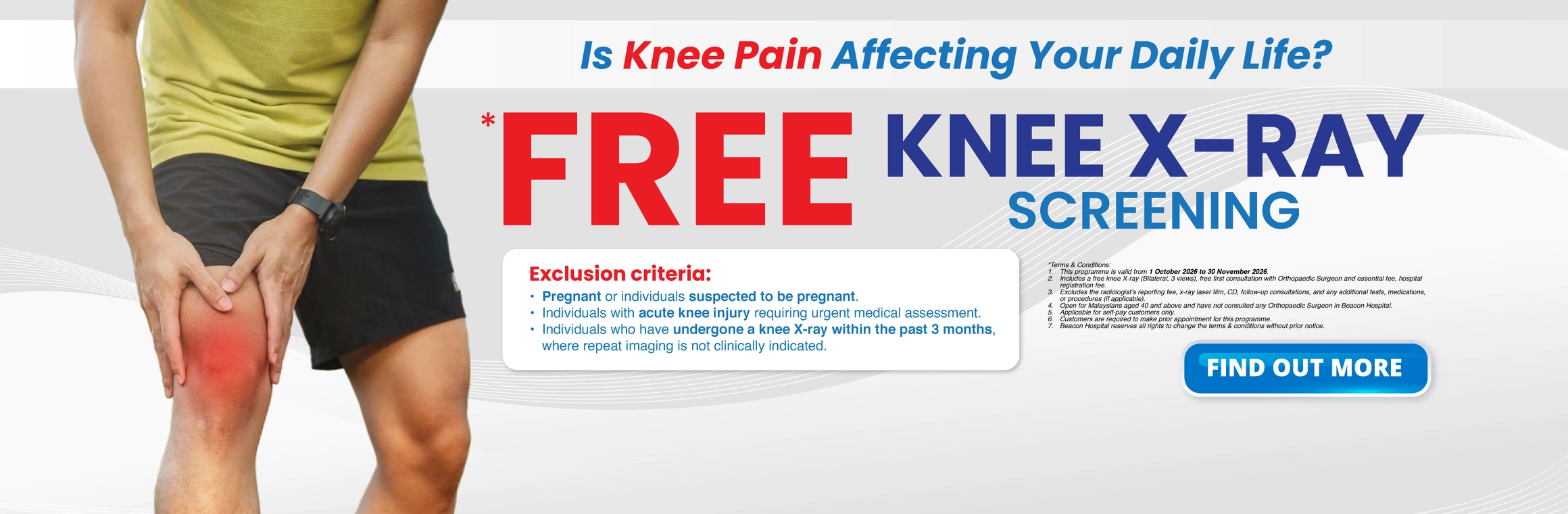 Free Knee Xray Screening 2026